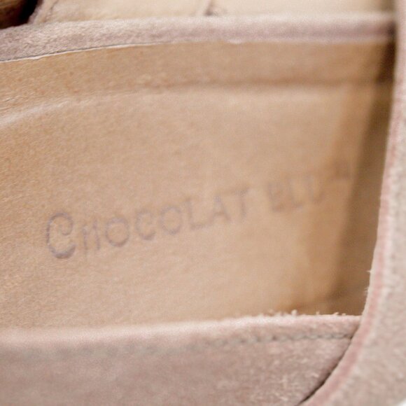 Chocolat Blu Tan Suede Wedge Sandals - Picture 10 of 11